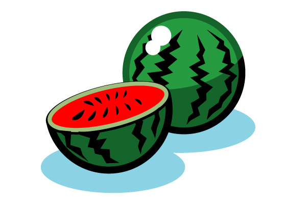 すいかのイラスト