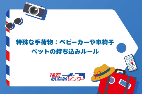 特殊な手荷物：ベビーカーや車椅子、ペットの持ち込みルール
