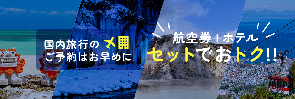 航空券+ホテルがセットでお得！