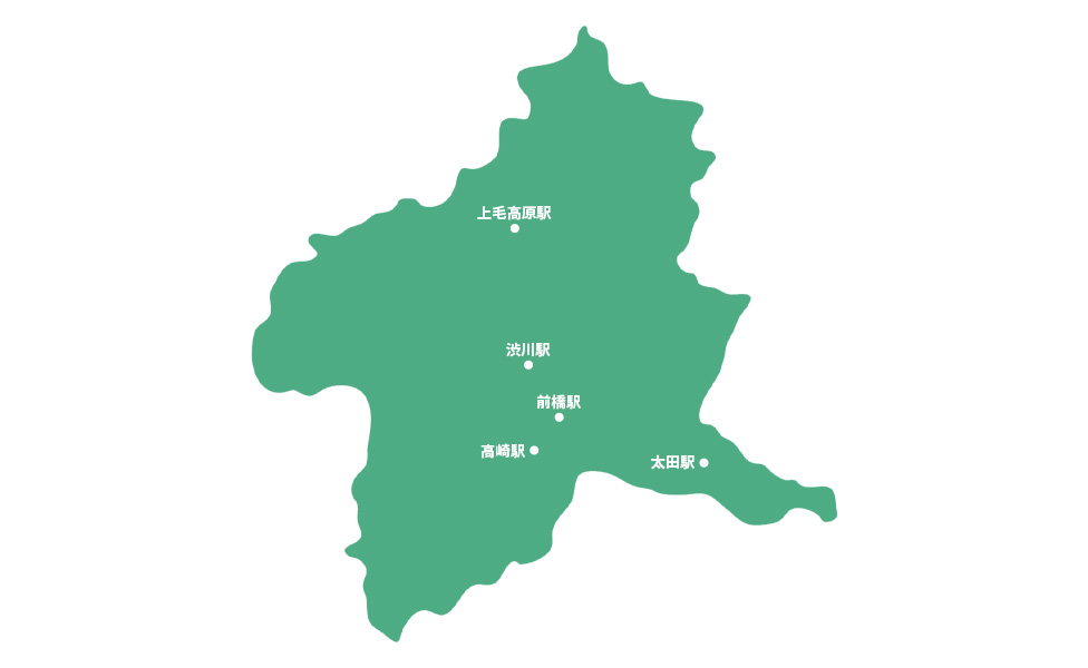 群馬県レンタカー人気エリア