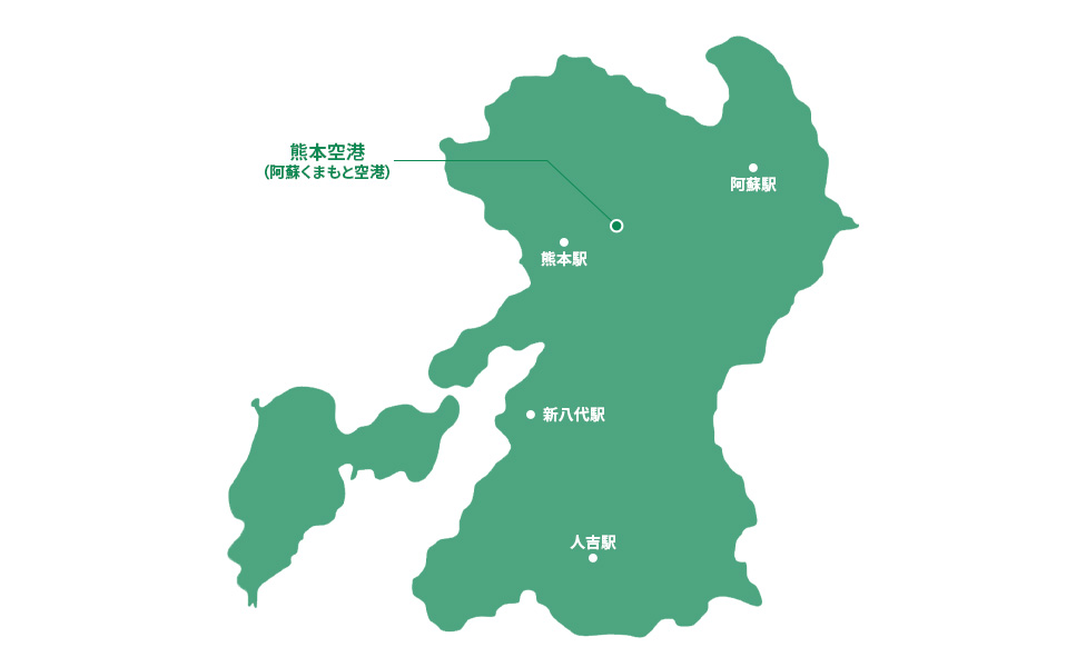 熊本県レンタカー人気エリア